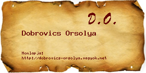 Dobrovics Orsolya névjegykártya